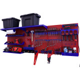 OmniWall Weekend Warrior Ultimate Tool Kit- Panel Color: Red Accessory Color: Blue